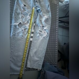 Lucky Brand Light Blue Ripped Straight Leg Jeans